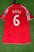 2007 John Arne Riise Liverpool 2008 Season Champions League Red Retro Football Jersey – Back View
