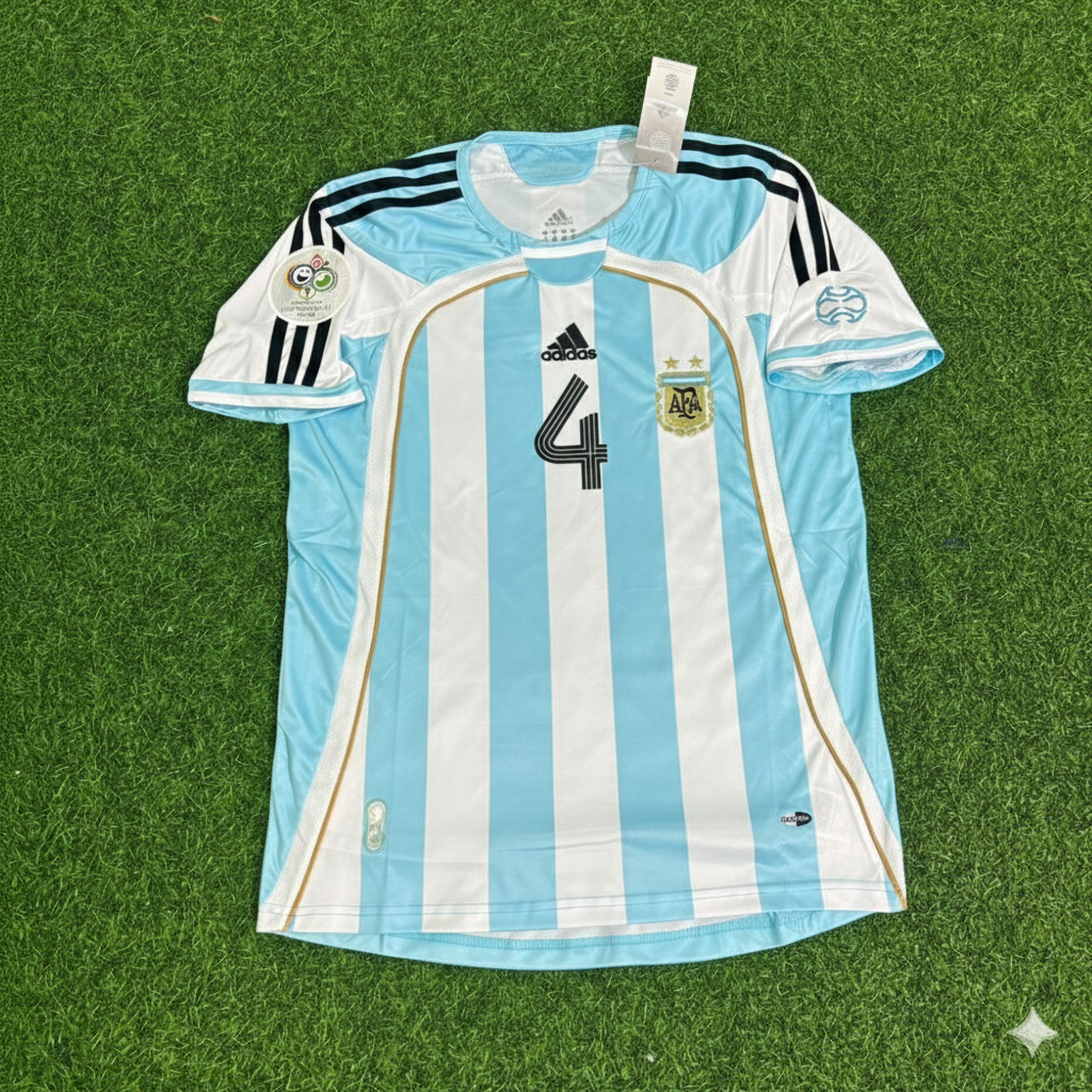 Javier Zanetti Argentina Retro Football Jersey – Front View