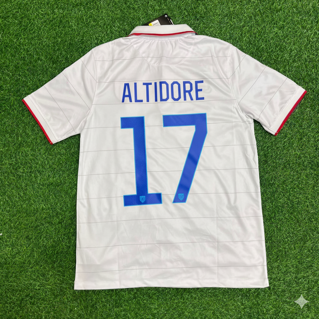 Jozy Altidore USA 2014 World Cup White Football Jersey – Back View