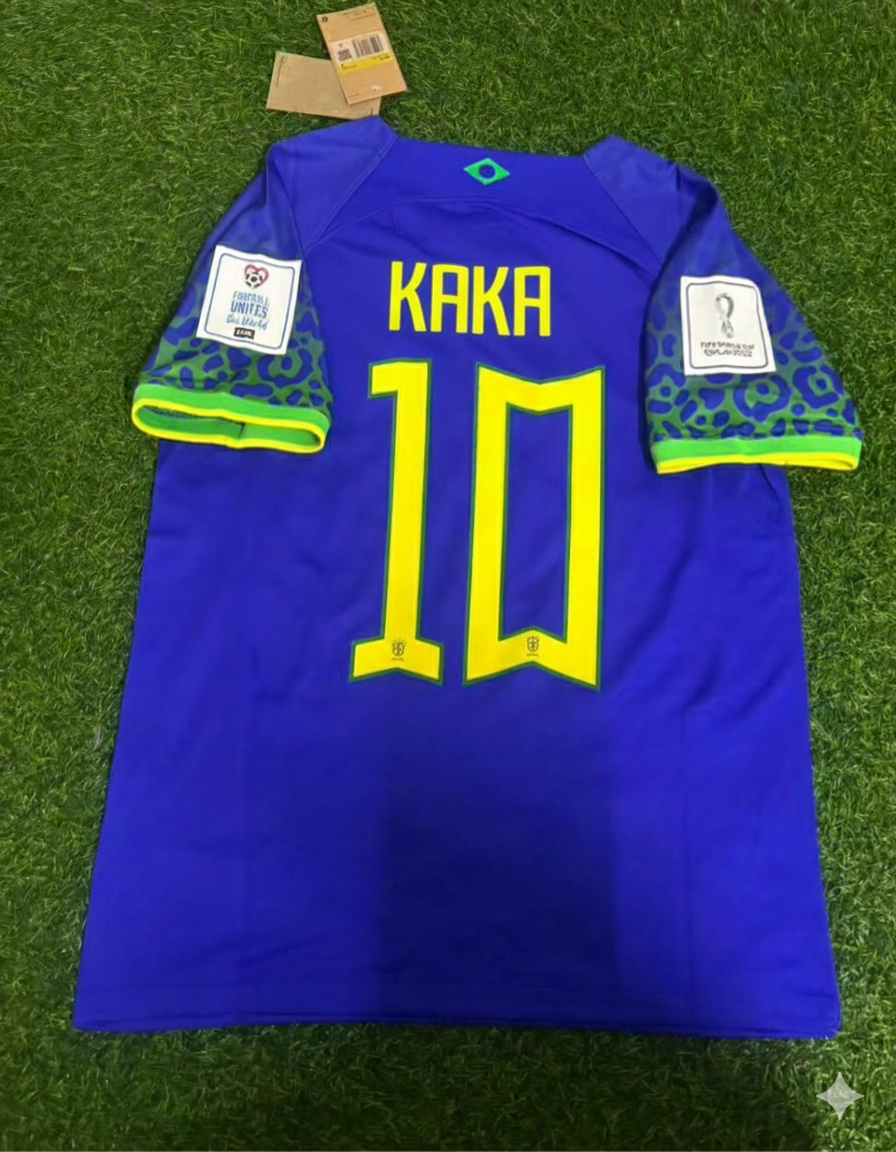 Brazil Retro Football Jersey – Kaka Leite – Back View