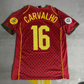 2004 Ricardo Carvalho EURO Retro Home Red Football Jersey – Back View