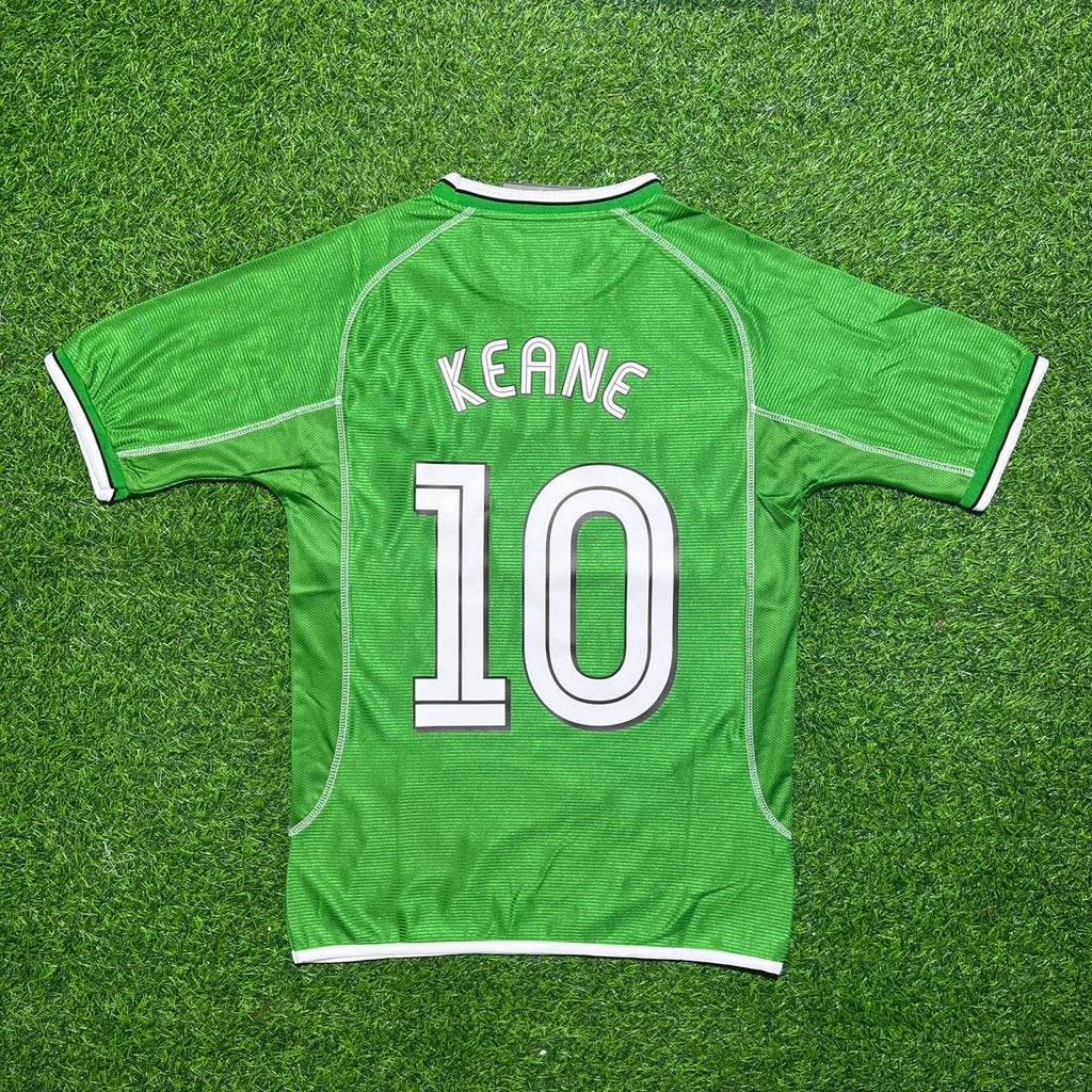 2000/02 Robbie Keane Ireland Retro Green Football Jersey – Back View