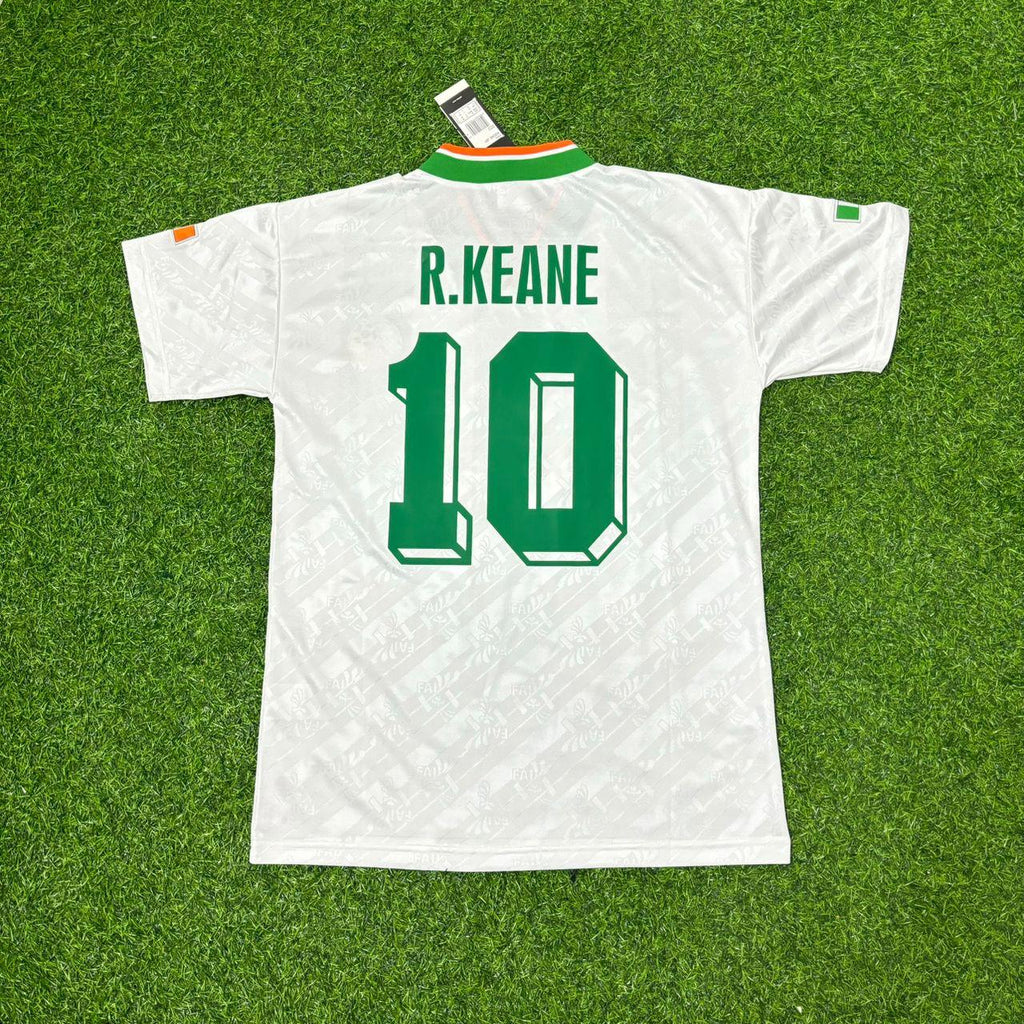 Ireland Season Away Retro Football Jersey – Robbie Keane – Back View
