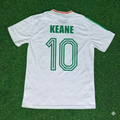 Ireland White Legendary Anniversary Retro Football Jersey – Robbie Keane – Back View