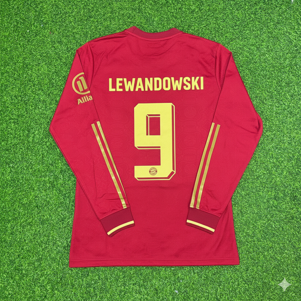 Robert Lewandowski 9- Bayern München 125 Jahre Spezial-Edition Fußballtrikot Paradise Edition – Back View