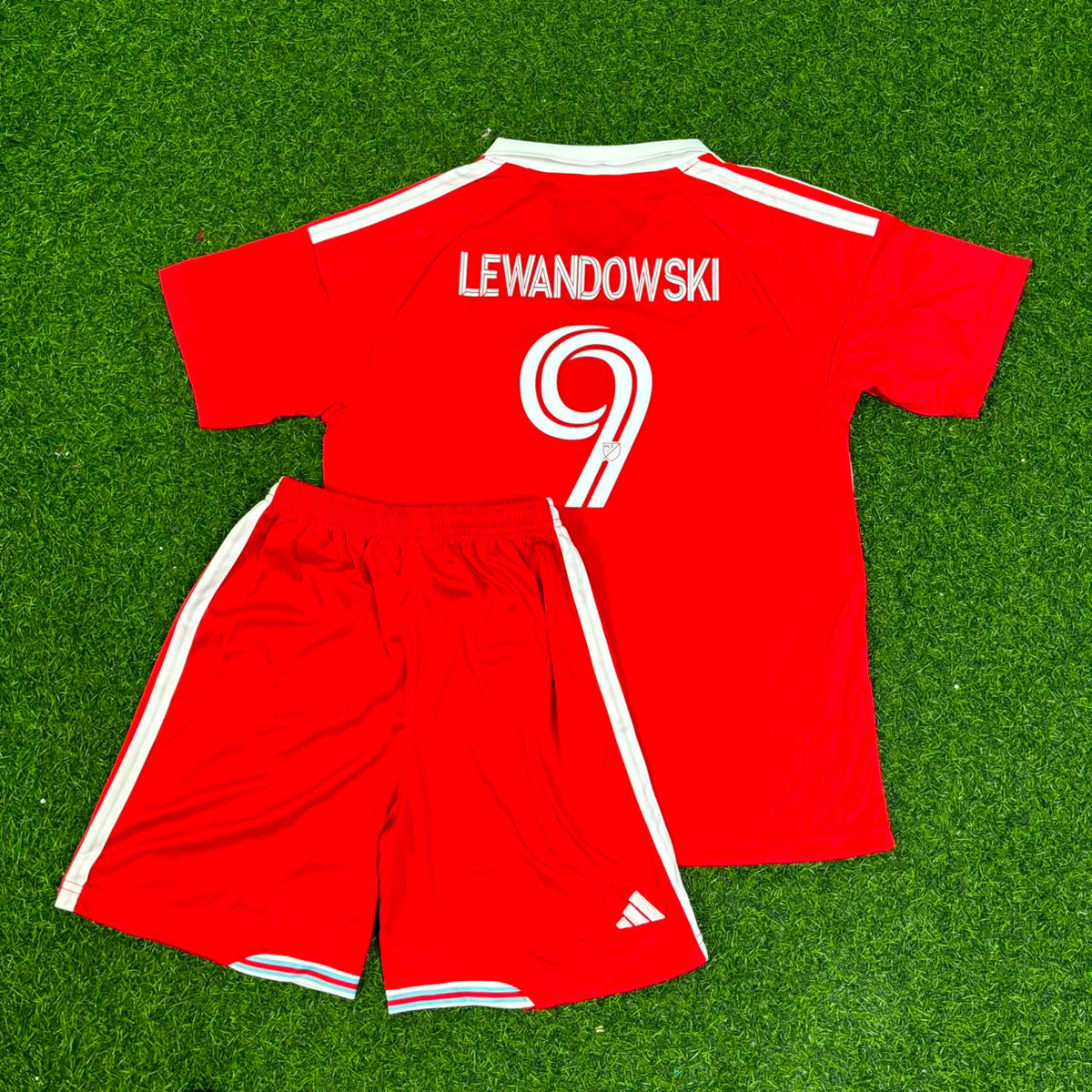 Robert Lewandowski Chicago Fire FC 2026-2027 Kids Red New Season Soccer Kit Jersey – Back View
