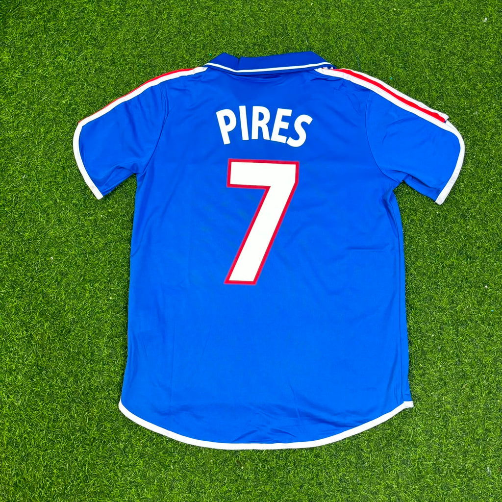 Robert Pirès France EURO 2000 2002 Retro Football Jersey – Back View