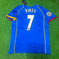 2004/05 Robert Pires Arsenal Blue Retro Football Jersey – Back View