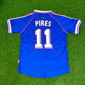 Robert Pires France 1998 World Cup Retro Football Jersey – Back View