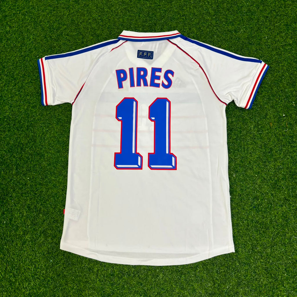 1998 France World Cup Robert Pires Retro Football Jersey – Back View