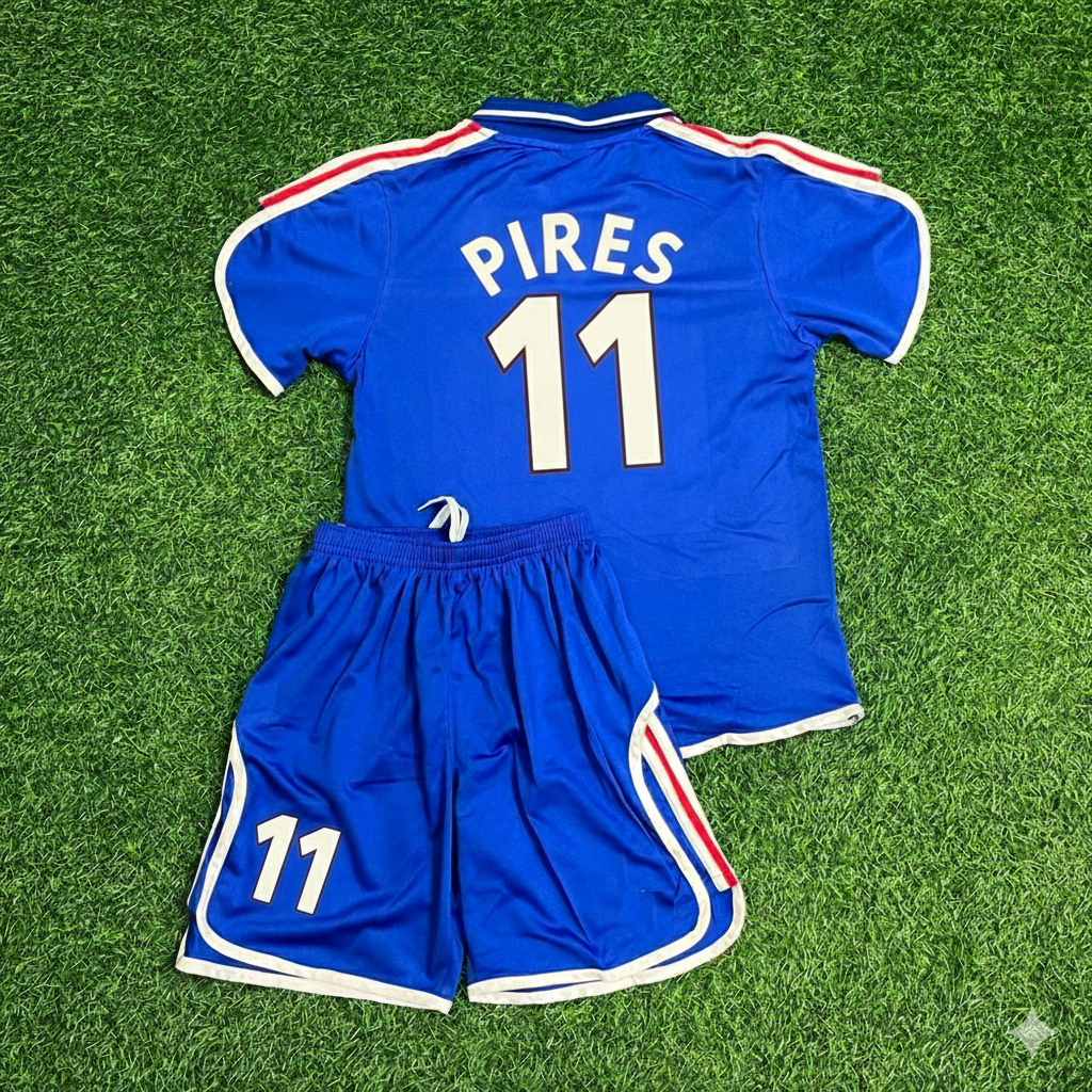 France EURO 2000 2002 Retro Kids Jersey – Robert Pirès 11- – Back View