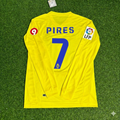 2008/09 Robert Pires 7 Villarreal CF Long Sleeve Retro Football Jersey – Back View