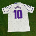 Roberto Baggio Fiorentina White Retro Football Jersey – Back View