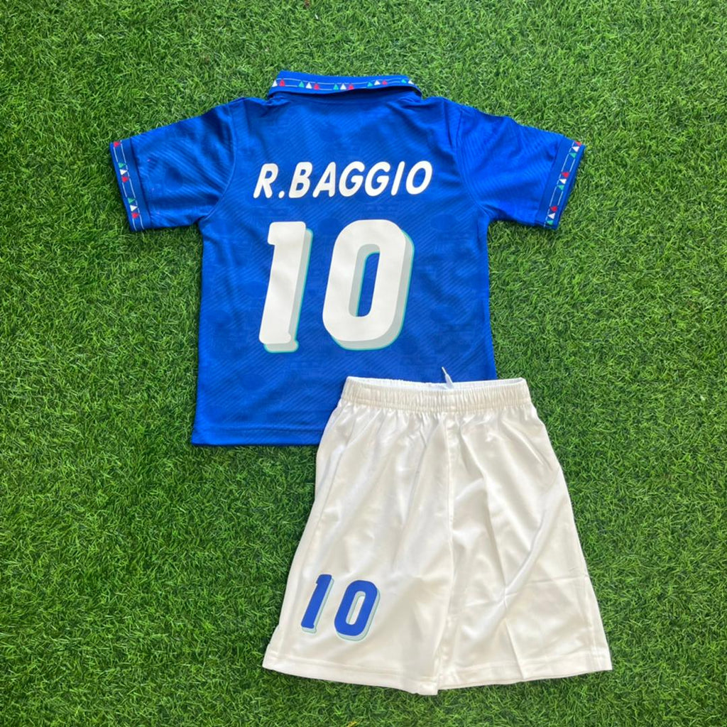 Roberto Baggio Italy 1994 World Cup Retro Kids Football Jersey – 4