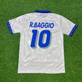 Roberto Baggio Italy 1994 World Cup White Retro Football Jersey – Back View