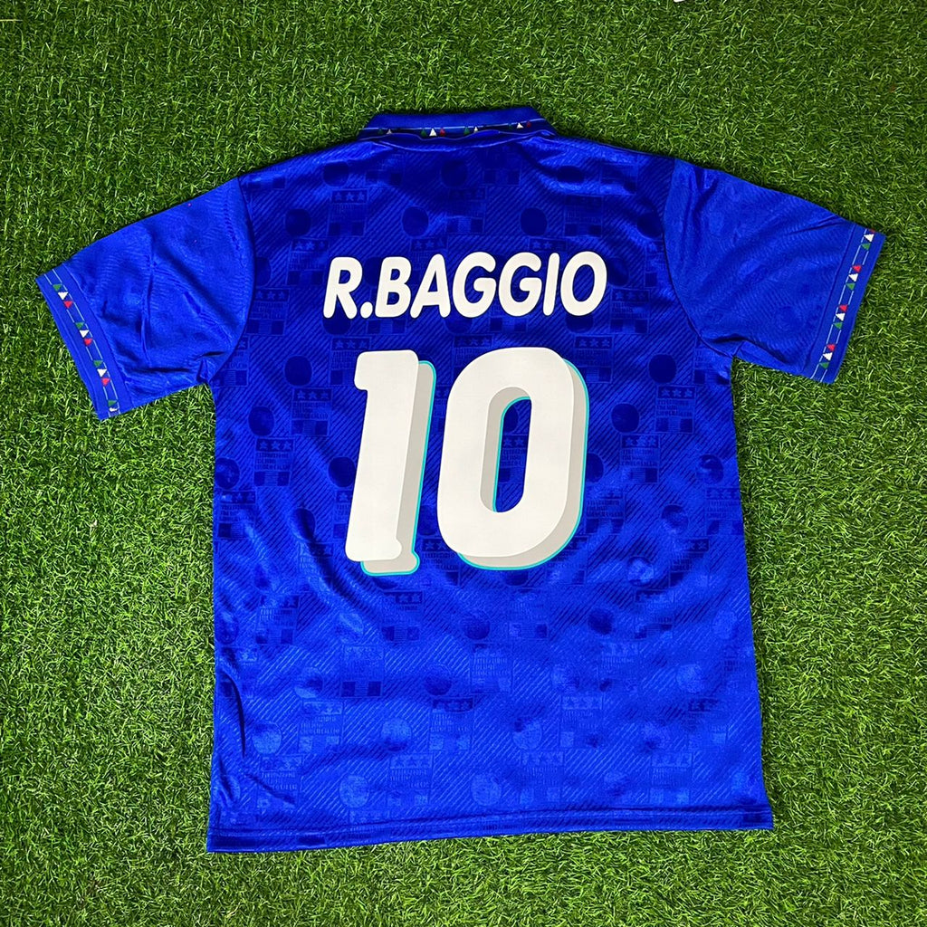 1994 World Cup Roberto Baggio Italy Retro Jersey – Back View