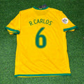 2006 Brazil World Cup Roberto Carlos #6 Football Jersey – Back View