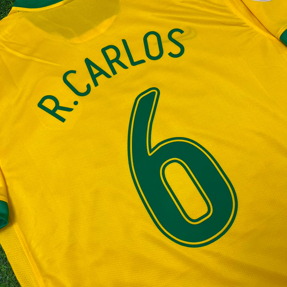 2006 Brazil World Cup Roberto Carlos #6 Football Jersey – Detailed View