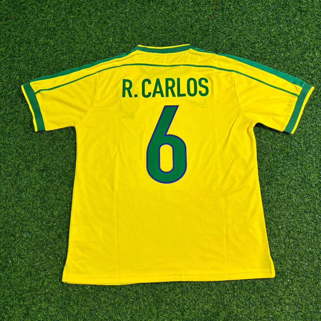 Brazil 1998 World Cup Retro Jersey – Roberto Carlos #6 – Back View