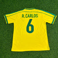 Brazil 1998 World Cup Retro Jersey – Roberto Carlos #6 – Back View