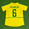 Roberto Carlos Brazil 2002 World Cup Retro Jersey – Back View