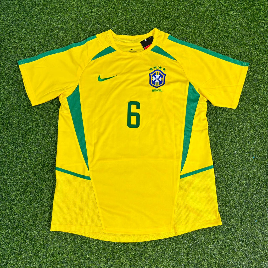 Roberto Carlos Brazil 2002 World Cup Retro Jersey – Front View