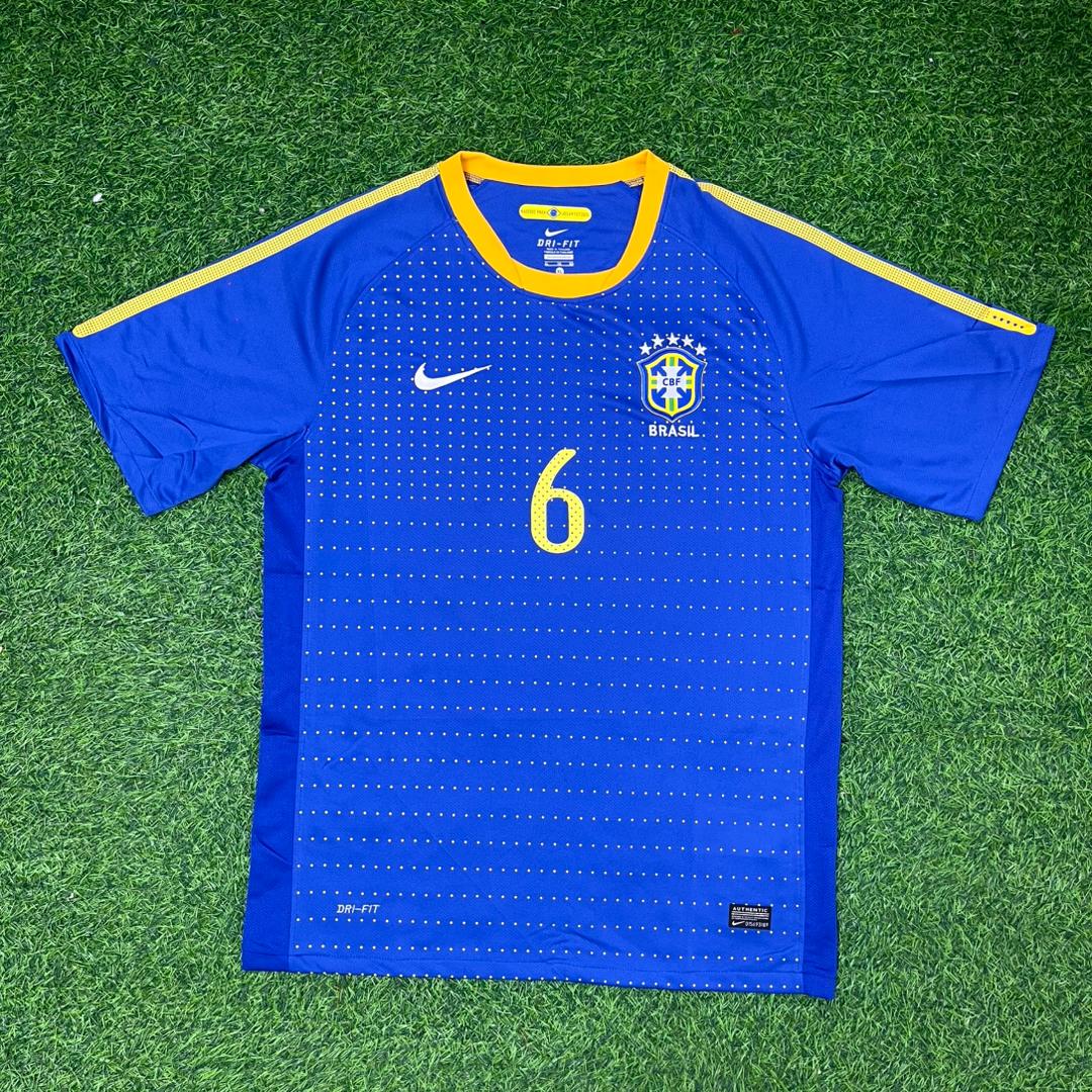 Brazil World Cup Retro Blue Jersey – Roberto Carlos – Front View
