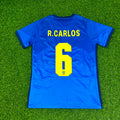Roberto Carlos Brazil Blue Football Jersey – Back View
