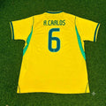 Roberto Carlos Brazil Commemorative Special Retro Football Jersey – Back View