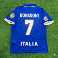 Italy EURO 1996 Blue Retro Soccer Kit Jersey Shirt – Roberto Donadoni #7 – Back View