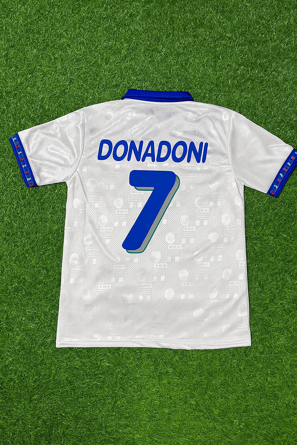 Italy 1994 World Cup White Retro Football Jersey – Roberto Donadoni – Back View
