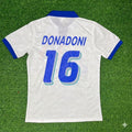 1994 Italy World Cup Roberto Donadoni White Retro Football Jersey – Back View