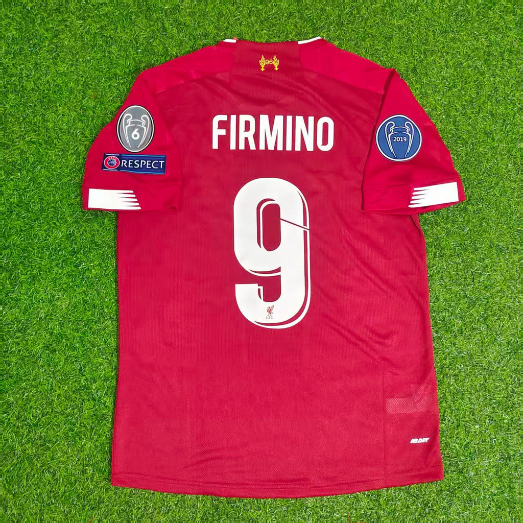 Roberto Firmino Liverpool 2019 20 Retro Kit Jersey – Back View