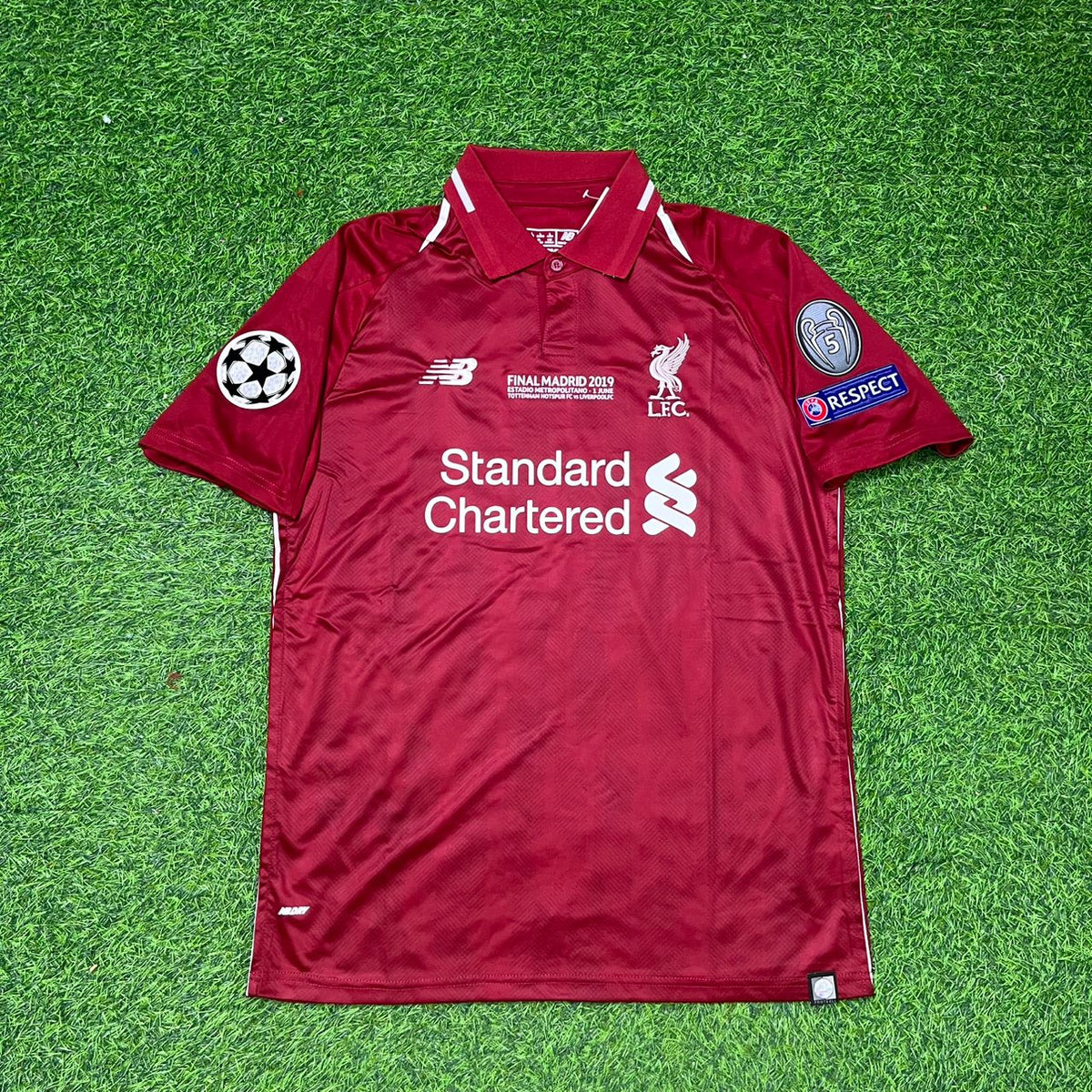 Roberto Firmino Liverpool 2019 CL Final Retro Kit Jersey – Front View