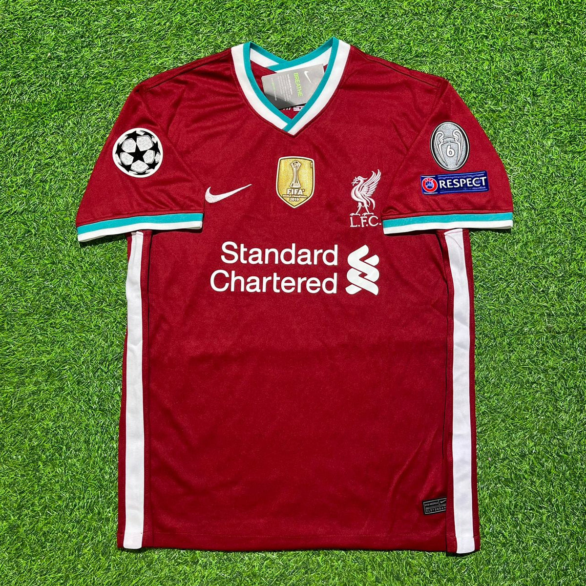Liverpool 2020-2021 Home Retro Football Jersey – Roberto Firmino 9# – Front View