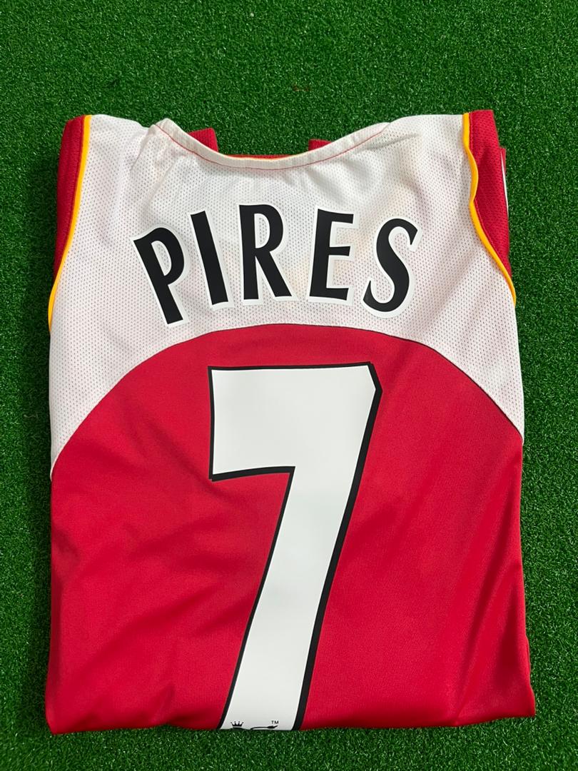 Robert Pires #7 - Arsenal 2004/2005 O2 Red Retro Kit Jersey – 4