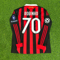 Milan 2009-2011 Long Sleeve Retro Football Jersey – Robinho – Back View