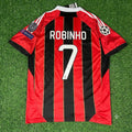 2012/13 Robinho AC Milan Home Retro Football Jersey – Back View