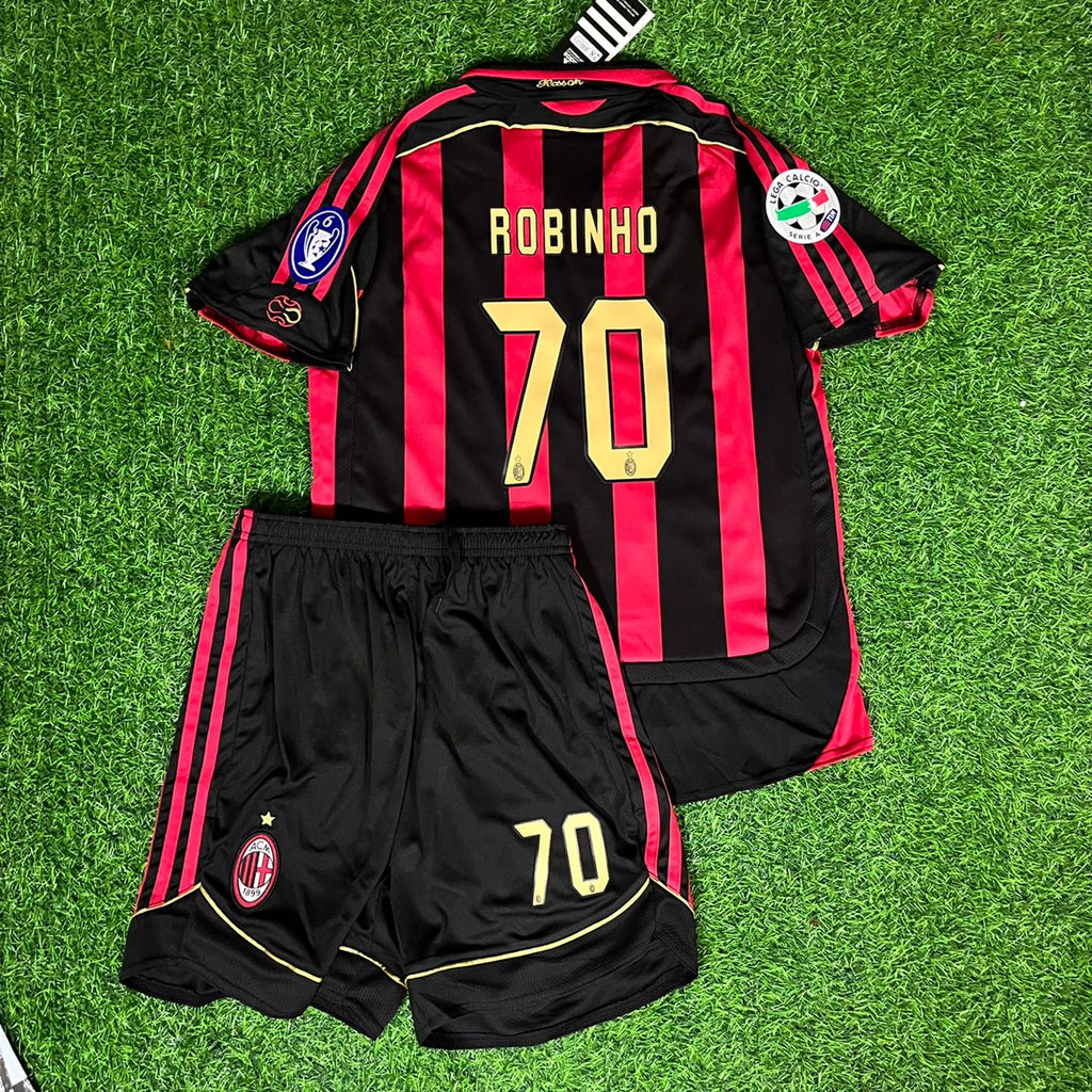 2007 Robinho 70 AC Milan Retro Kids Kit Set Kindertrui – Back View