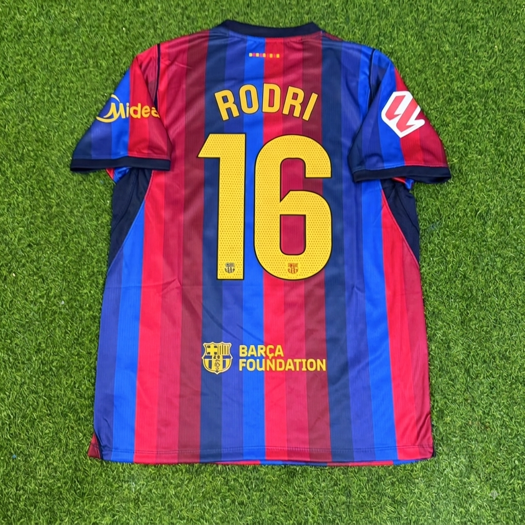 Rodri #16 Barcelona 2027 New Season Home Jersey – Back View