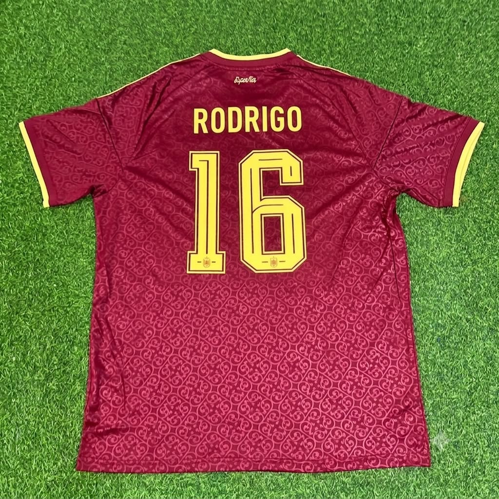 Rodri Spain 2026 World Cup Special Edition Football Jersey – Back View