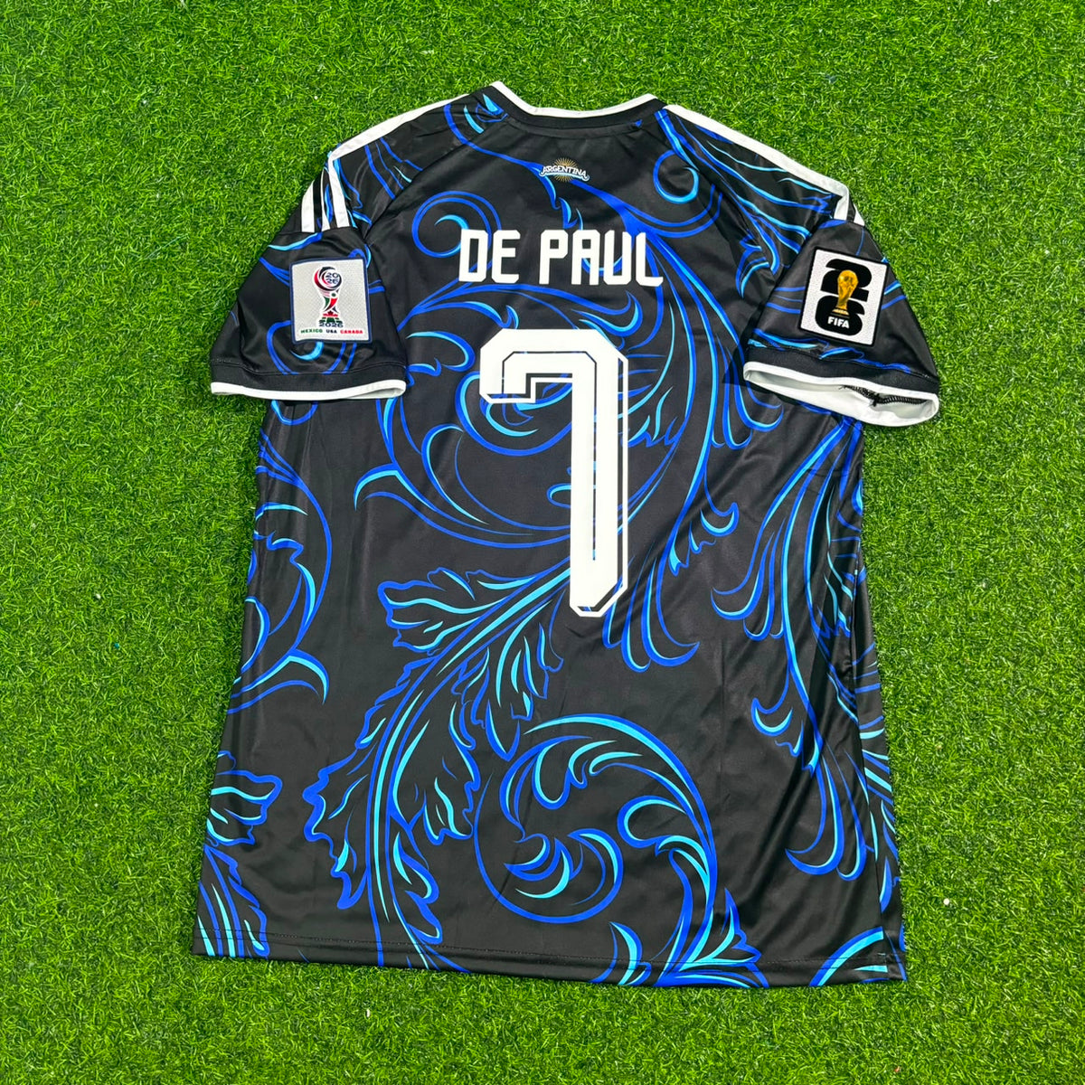 Argentina 2026 World Cup New Season Football Jersey – Rodrigo de Paul #7 – Back View
