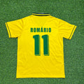 Brazil 1994 World Cup Final Retro Football Jersey – Romário #11 – Back View