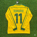 Brazil Long Sleeve Retro Football Kit Jersey Shirt – Romário #11 - – Back View