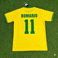 Romario Brazil Retro Home Football Jersey – Back View