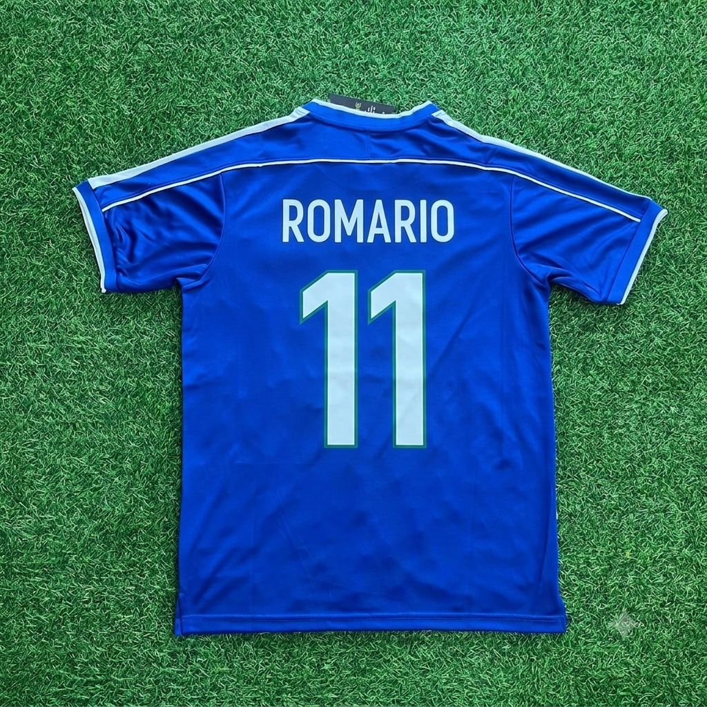 Romario Brazil Retro Football Jersey – Back View