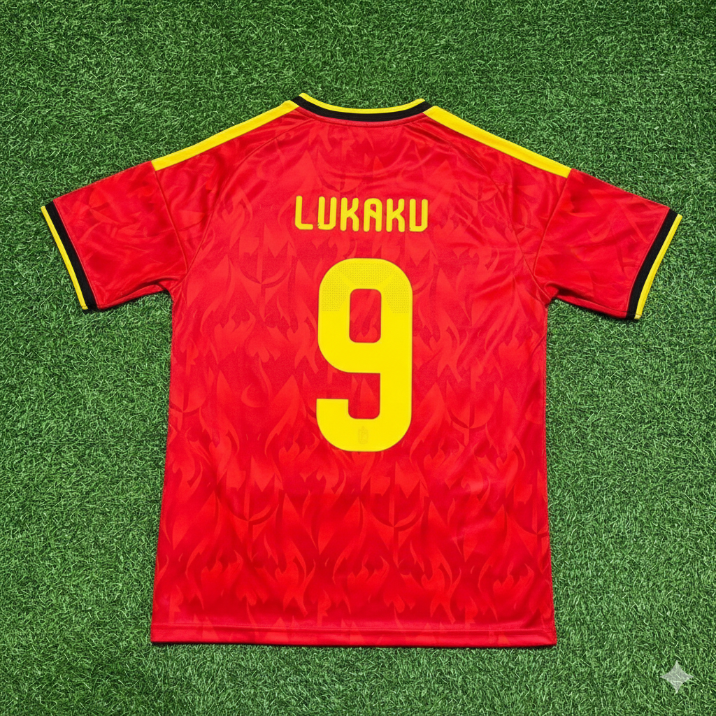 Belgium National Team Football Jersey – Romelu Lukaku – Back View