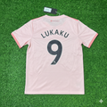 Manchester United 2018/19 Pink Retro Football Jersey – Romelu Lukaku – Back View