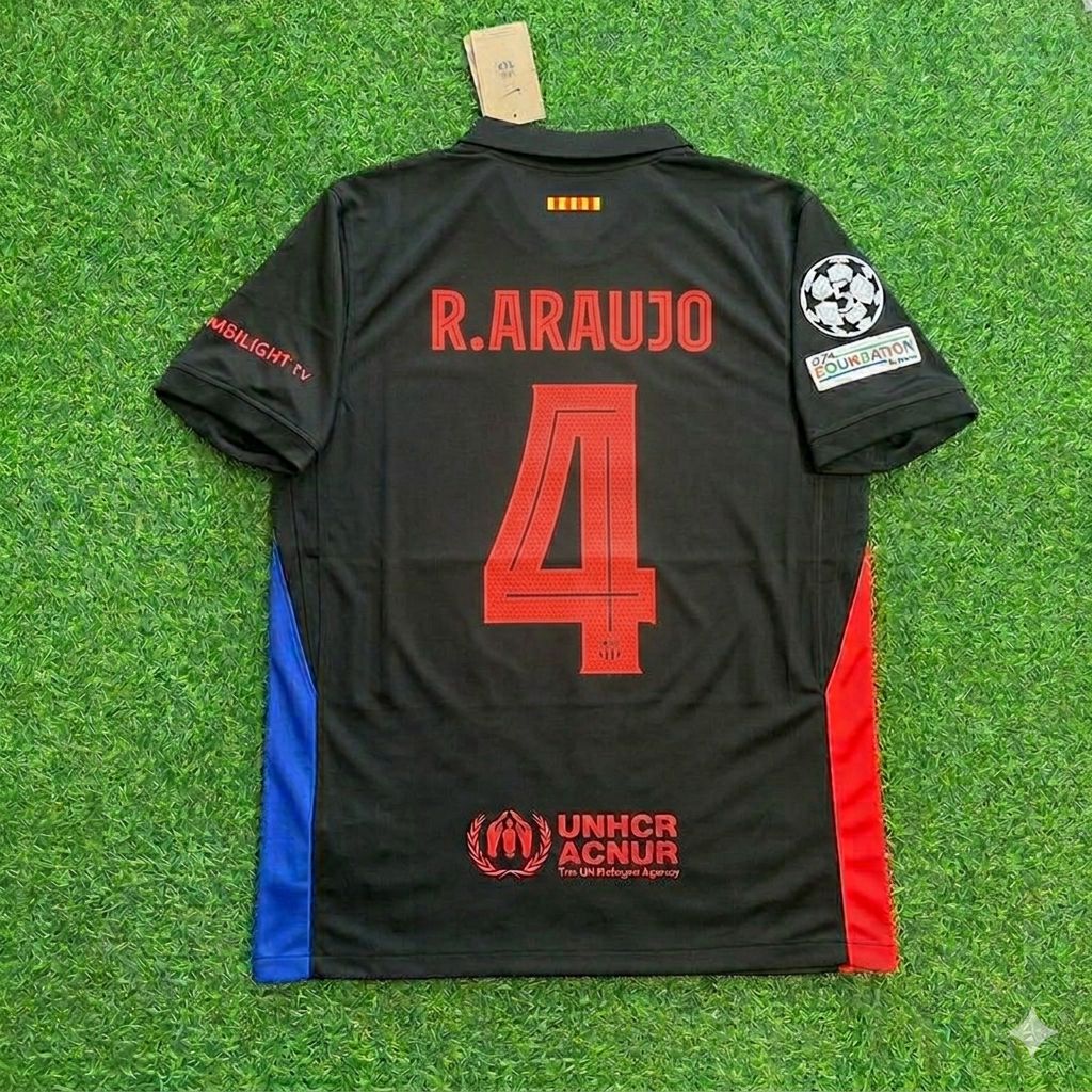 Barcelona Jersey – Ronald Araújo #4 – Back View