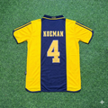 Ronald Koeman Ajax Retro Yellow Football Jersey – Back View